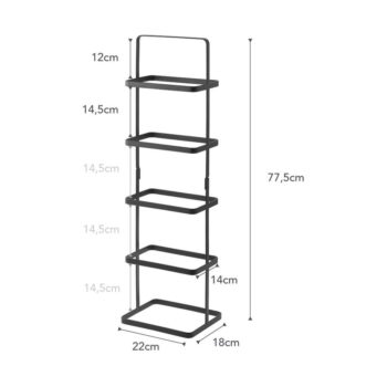 Čierny kovový stojan na topánky Tower Shoe Rack – YAMAZAKI – Obrázok 7
