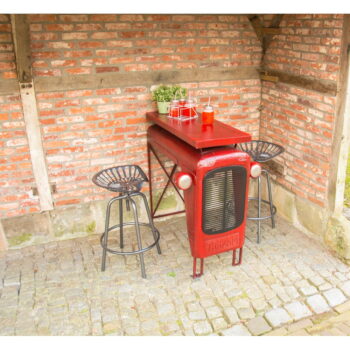 Červený barový stolík Esschert Design Traktor – Obrázok 3