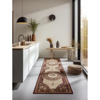 Vínovo-béžový behúň 80x240 cm Herat – Nouristan - Image 2