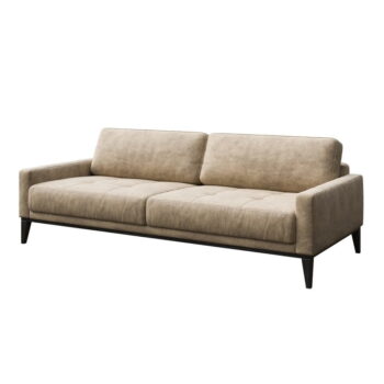 Béžová pohovka z imitácie kože MESONICA Musso Tufted, 210 cm - Image 2