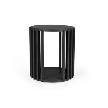 Čierny odkladací stolík Woodman Drum, ø 53 cm – Obrázok 2
