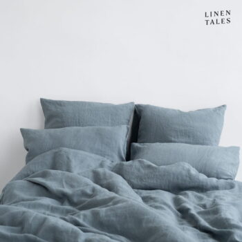 Svetlomodré ľanové obliečky na jednolôžko 135x200 cm - Linen Tales – Obrázok 2