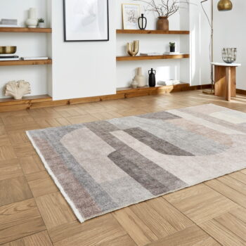 Béžový prateľný behúň s prímesou bavlny 60x170 cm Whisper – Think Rugs - Image 3