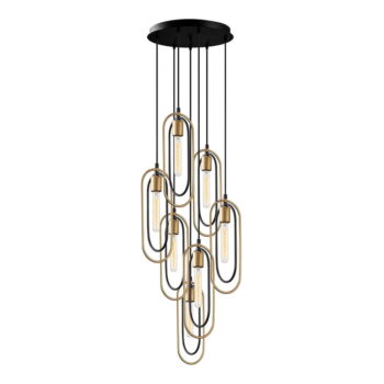 Závesné svietidlo v čierno-zlatej farbe ø 48 cm Cerco – Opviq lights - Image 2
