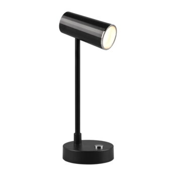 Lesklá čierna LED stolová lampa so stmievačom (výška  28 cm) Lenny – Trio - Image 2