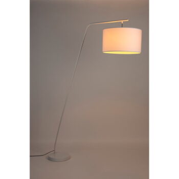 Biela stojacia lampa s textilným tienidlom (výška 220 cm) Martine – White Label - Image 2