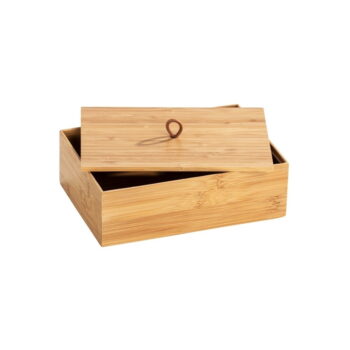 Bambusový box s vekom Wenko Terra, šírka 22 cm – Obrázok 2