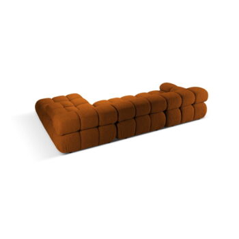 Oranžová modulárna rohová pohovka z textílie bouclé (pravý roh) Bellis – Micadoni Home - Image 4