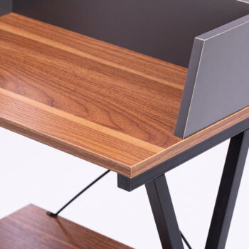 Pracovný stôl s doskou v dekore orechového dreva 30x50 cm Hexe – Homede – Obrázok 7