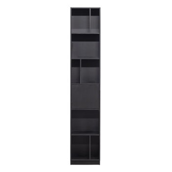 Čierna modulárna knižnica z borovicového dreva 40x210 cm Finca – WOOOD
