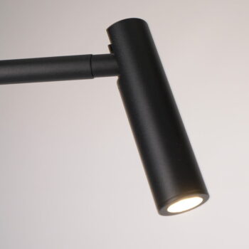 Čierná stojacia lampa SULION Alexia, výška 148 cm - Image 4