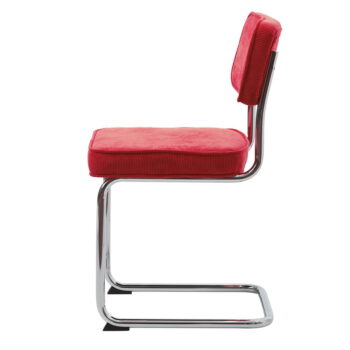 Červená menčestrová jedálenská stolička Rupert – Unique Furniture - Image 3