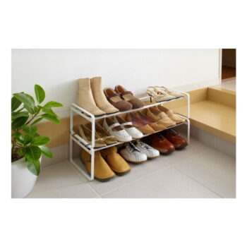 Biela kovová teleskopická polica na topánky Kobe - YAMAZAKI – Obrázok 4