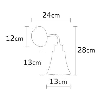 Nástenné svietidlo v zlatej farbe Foca – Opviq lights - Image 4