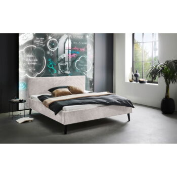 Béžová čalúnená dvojlôžková posteľ 180x200 cm Avola – Meise Möbel - Image 4