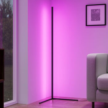 Čierna LED stojacia lampa (výška  141 cm) Level – Trio - Image 5