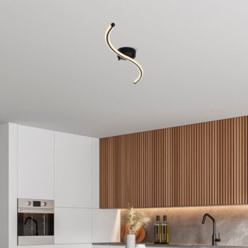 Čierne LED stropné svietidlo 10x67 cm Yilan – Opviq lights - Image 3