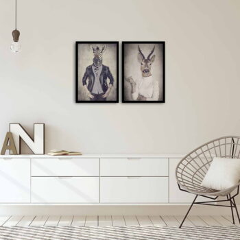 Dvojdielny obraz Home Ribs and Deer, 72 × 50 cm – Obrázok 2