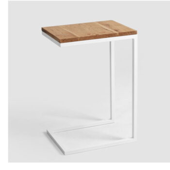 Odkladací stolík s bielou konštrukciou CustomForm Lupe - Image 7