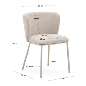 Béžová jedálenská stolička Ciselia – Kave Home – Obrázok 7