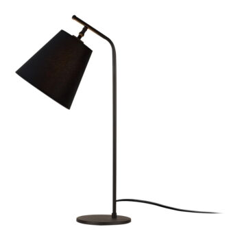 Čierna stolová lampa s kovovým tienidlom (výška 67 cm) Salihini – Opviq lights - Image 5