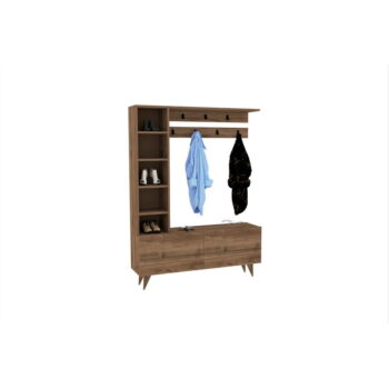 Predsieňová zostava v dekore orecha v prírodnej farbe Hale - Kalune Design - Image 2
