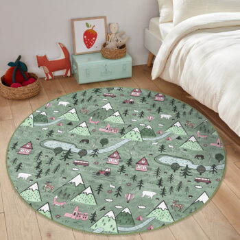 Zelený detský koberec ø 100 cm Comfort – Mila Home - Image 7
