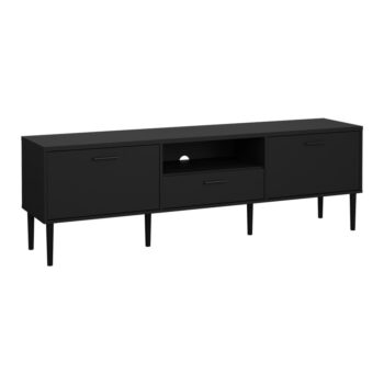 Čierny TV stolík 177x57 cm Media – Tvilum - Image 3