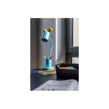 Svetlomodrá stolová lampa s kovovým tienidlom (výška 50 cm) Mouse – GTV - Image 4
