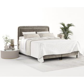 Svetlohnedá boxspring posteľ 200x200 cm Dove – Maison de Rêve - Image 11