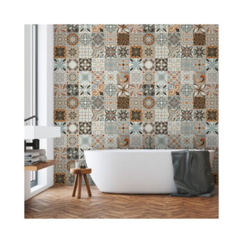 Sada 30 nástenných samolepiek Ambiance Wall Decal Cement Tiles Bali, 15 × 15 cm – Obrázok 3