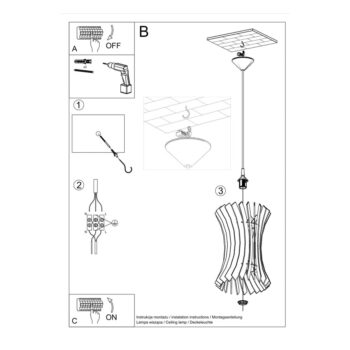 Závesné svietidlo v prírodnej farbe s dreveným tienidlom ø 30 cm Menges – Nice Lamps - Image 7