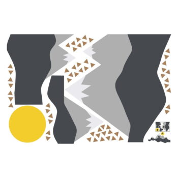 Nástenná samolepka Ambiance Giant Kid Sticker Scandinavian Mountains Nordika – Obrázok 2