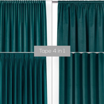 Zamatový dimout záves v petrolejovej farbe 200x270 cm Velto – Filumi - Image 5
