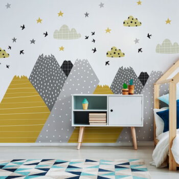 Nástenná samolepka Ambiance Giant Kid Sticker Scandinavian Mountains Henrika – Obrázok 3