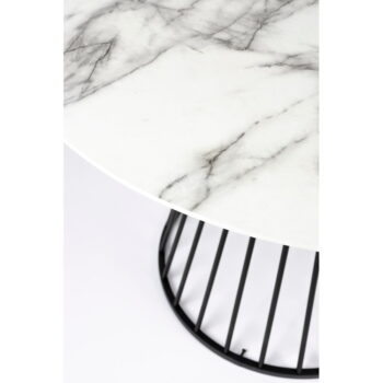 Okrúhly jedálenský stôl s doskou v dekore mramoru ø 110 cm Floris – White Label – Obrázok 2