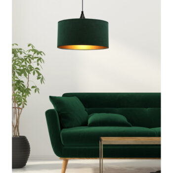 Závesné svietidlo v petrolejovej farbe s textilným tienidlom ø 30 cm Maloto – Candellux Lighting – Obrázok 2