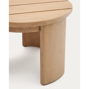 Okrúhly záhradný odkladací stolík z eukalyptového dreva ø 60 cm Xoriguer – Kave Home - Image 4