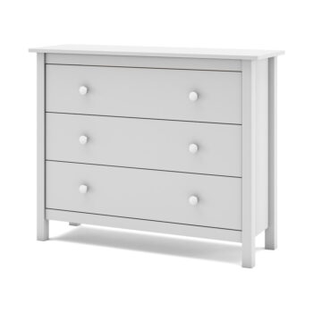 Biela nízka detská komoda z borovicového dreva 100x80 cm Max – Marckeric – Obrázok 8