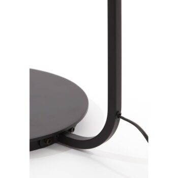 Stojacia lampa s textilným tienidlom v matnej čierno-prírodnej farbe (výška 164 cm) Lyra – Light & Living – Obrázok 4