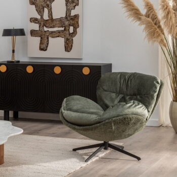 Tmavozelené zamatové kreslo Comfo – Ixia - Image 10