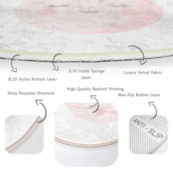 Biely detský koberec ø 80 cm Comfort – Mila Home – Obrázok 8