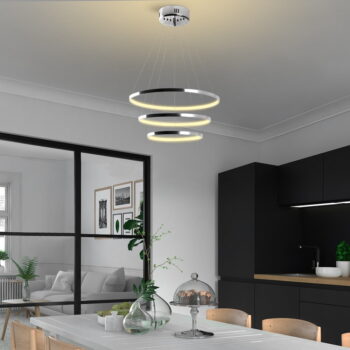 LED závesné svietidlo v striebornej farbe ø 50 cm Simit – Opviq lights - Image 6