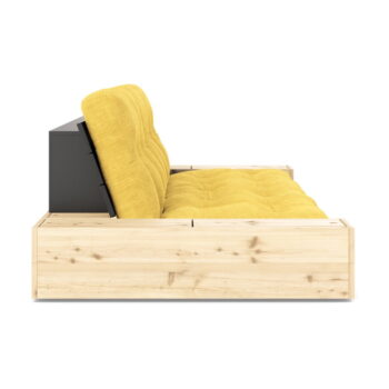 Žltá menčestrová rozkladacia pohovka 244 cm Base – Karup Design – Obrázok 3