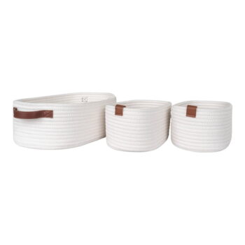 Látkové košíky do kúpeľne v súprave 3 ks 35x25x13 cm Jarana – House Nordic