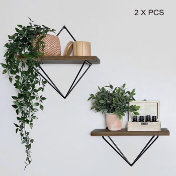 Police zo smrekového dreva v prírodnej farbe v súprave 2 ks 30 cm Gem – Kalune Design – Obrázok 3