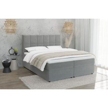 Svetlosivá boxspring posteľ s úložným priestorom 180x200 cm Flip – Ropez - Image 2