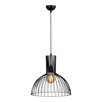 Čierne závesné svietidlo s kovovým tienidlom ø 38 cm Fellini – Opviq lights