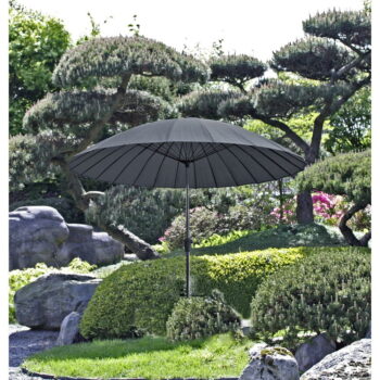 Šedý slnečník ø 260 cm – Garden Pleasure - Image 3