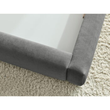 Sivá čalúnená dvojlôžková posteľ s úložným priestorom s roštom 180x200 cm Vernon – Bobochic Paris – Obrázok 3